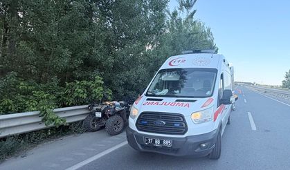 Tosya’da feci kaza: ATV kontrolden çıktı, sürücü hastanelik oldu