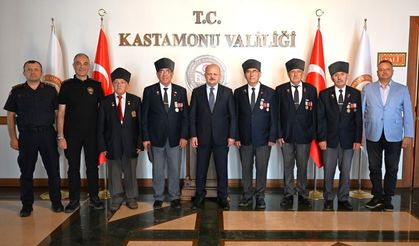 Kastamonu’da Kıbrıs Barış Harekâtı’nın 52. yılı anıldı: Gazilerden Vali Dallı’ya ziyaret
