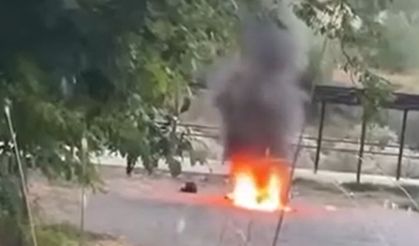 Kastamonu’da motosiklet alev alev yandı! O detay dikkat çekti