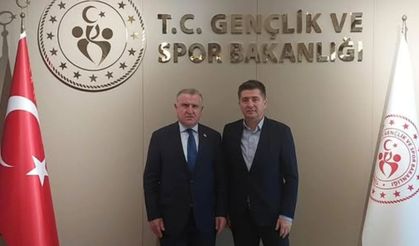 Taşköprü Spor Başkanı Aslan, Bakan Bak ile görüştü
