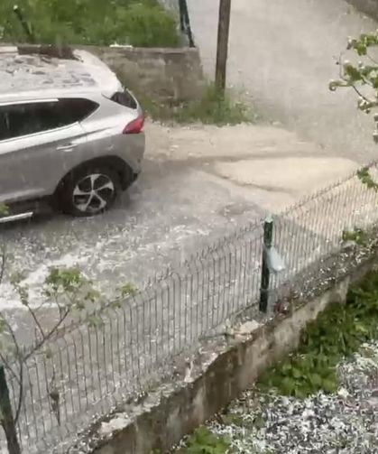Kastamonu'da dolu, fırtına ve sağanak yağış..! Sağanak, Hanönü'de de etkili oldu (video haber)