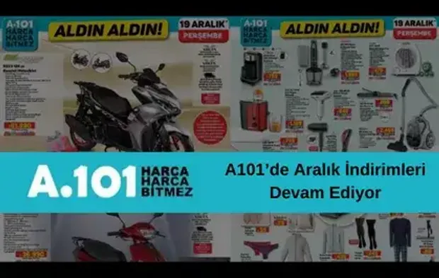 A101’de Aralık İndirimleri Devam Ediyor: A101 19 Aralık 2024 Aldın Aldın Aktüel Kataloğu