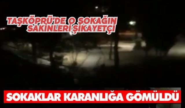 Taşköprü’de O Sokakta Yaşayanlar El Fenerleri ile Yollarını Buluyorlar