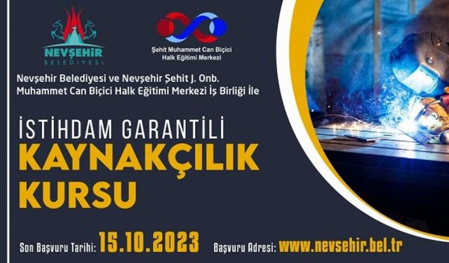Nevşehir Belediyesi'nden istihdam garantili kurs