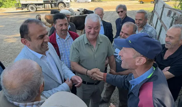 Hanönü Belediye Başkanı geçici hayvan pazarını ziyaret etti