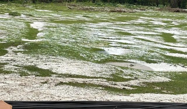 Kastamonu'ya dolu yağdı! Meteoroloji uyarmıştı!