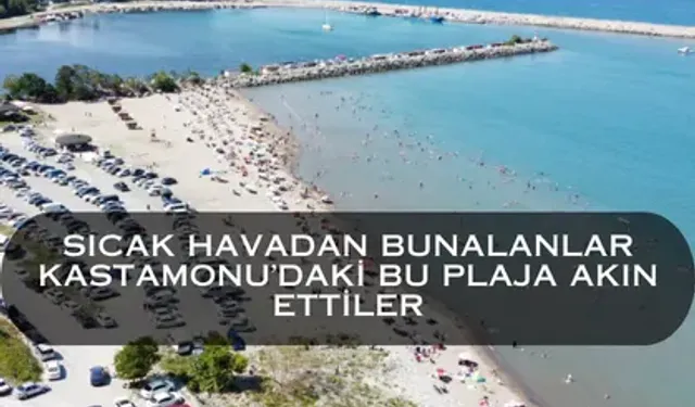 Sıcak havadan bunalanlar Kastamonu’daki bu plaja akın ettiler