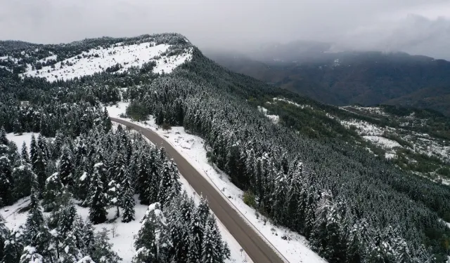 Kastamonu'da sonbahar ve kış aynı yerde buluştu!