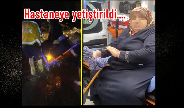 Kastamonu'da sağlıkçıların önünde hiç bir engel duramaz: Hasta kadın dereden geçirildi