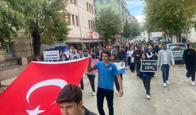 Taşköprü’de Gazze için sessiz yürüyüş!