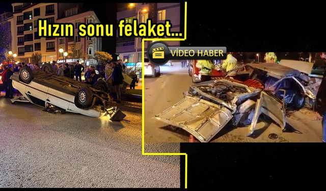 Kastamonu'da şoförler çok hızlı, ancak sonları tepetaklak!