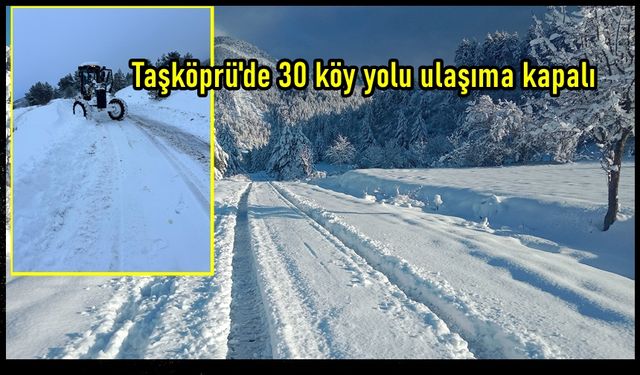 Taşköprü'de 30 köy yolu ulaşıma kapalı!