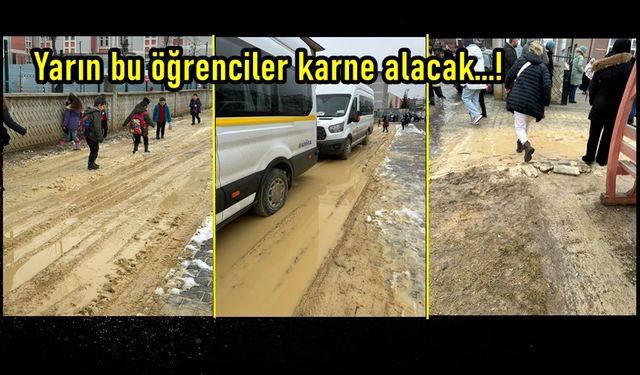 Çile yolu: Kastamonu'da öğrencilerin çamurla imtihanı!