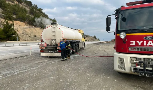 Kastamonu'da çekici alev aldı: Hızlı müdahale faciayı önledi