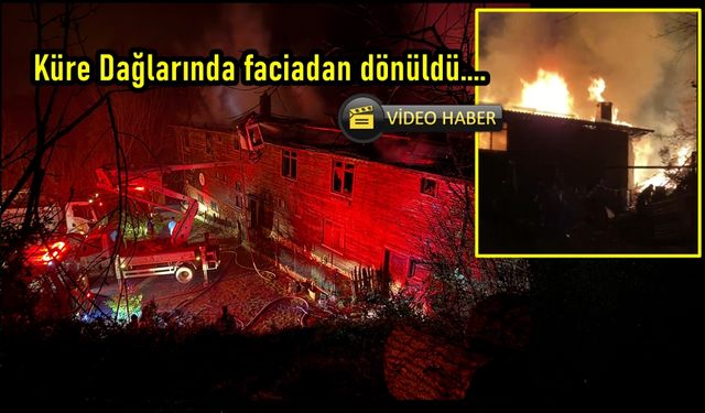 Kastamonu'nun sınırında faciadan dönüldü: 13 odalı ahşap otel yandı (görüntülü haber)