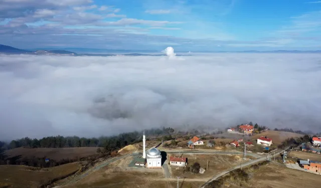 Kastamonu'da sis manzarası: Şehir havadan görüntülendi!