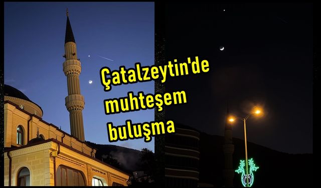 Kastamonu'da, Ay ve Venüs, birbirine kavuştu