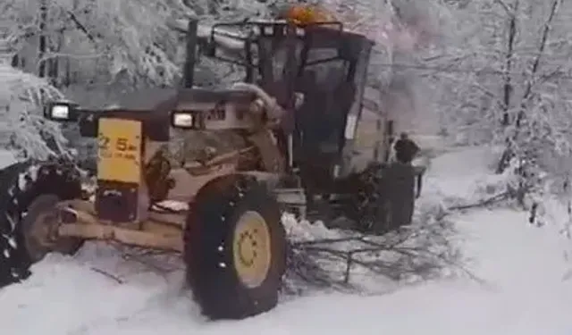 Sinop'ta zorlu kar mücadelesi!