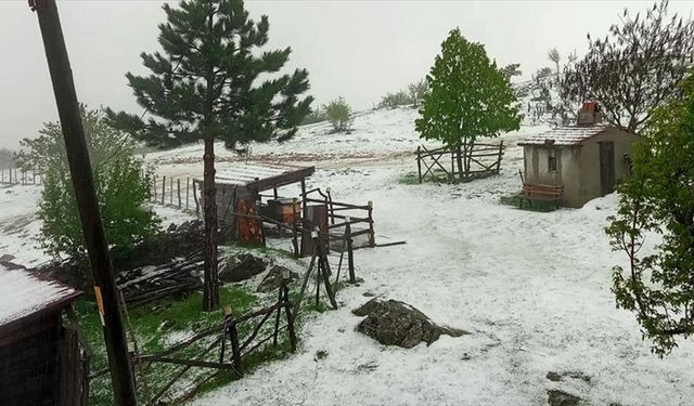 Dolu yağdı: Meteoroloji, 'ceviz büyüklüğünde dolu yağacak' demişti!