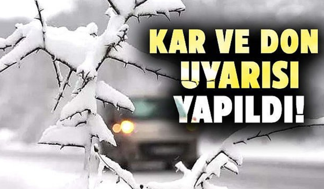 Kastamonu’ya; Kar, don ve yağış uyarısı!