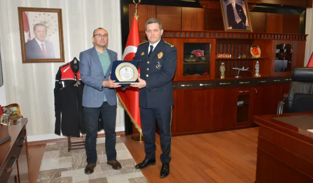 Kastamonu'da teşkilatına 32 yıl hizmet eden bekçiye plaket takdim edildi!