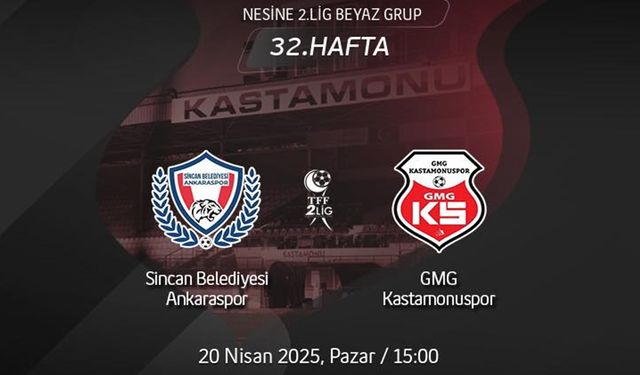 Maç günü: GMG Kastamonuspor, Ankaraspor deplasmanında galibiyet peşinde
