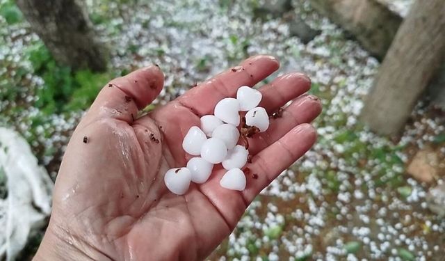 Son dakika: Taşköprü’ye dolu yağdı!