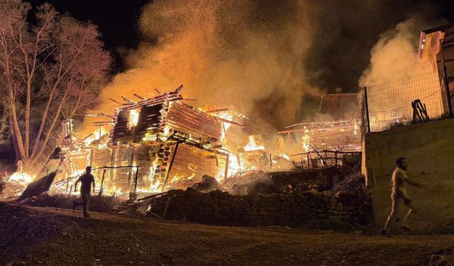 Kastamonu'nun ilçesinde feci yangın: Ev, ahır ve cami küle döndü!