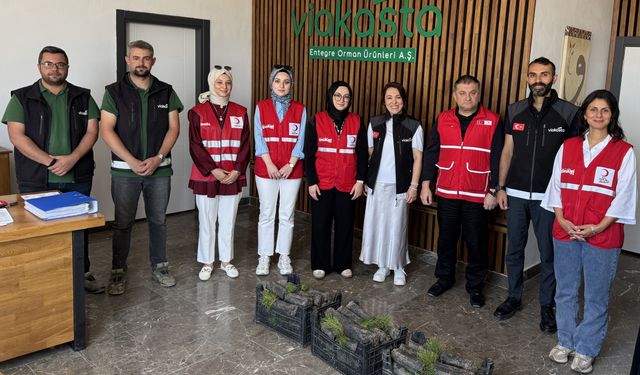 Kastamonu'da fabrika sahipleri bağışladı: Okul bahçesinde yeşerecekler!