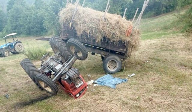 Kastamonu'da feci kaza: Traktörün altında kaldı!