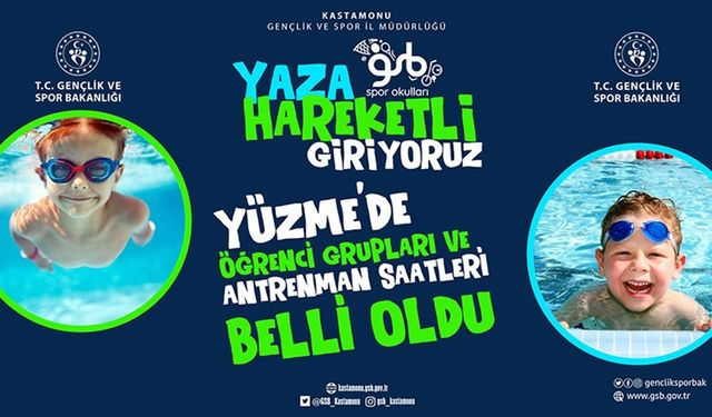 Kastamonu’da yüzme bilmeyen öğrenciler için yüzme kursları başlıyor