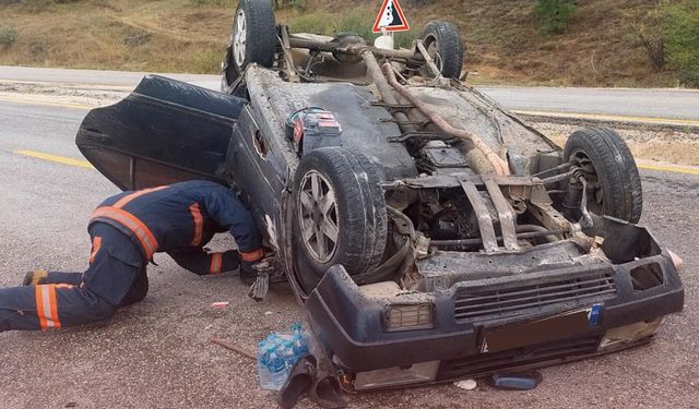 Kastamonu'da peş peşe kaza: 2 otomobil takla attı! (görüntülü haber)