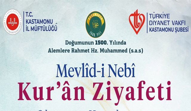 Kastamonu’da Mevlid-i Nebi Haftası İçin Kur’an Ziyafeti Düzenlenecek