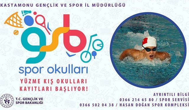 Kastamonu’da Kış Dönemi Yüzme Kursu Kayıtları Başladı