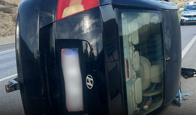 Kastamonu'da kaza! Otomobil yan yattı: 1 yaralı var!