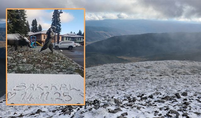 Kastamonu'da Ilgaz Dağı’na Mevsimin İlk Karı Düştü: Doğa Beyaza Büründü