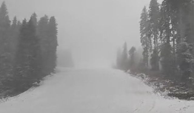 Kastamonu'nun yüksek kesimleri karla buluştu