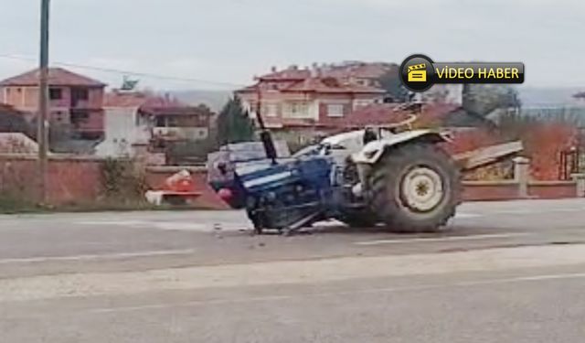 Traktör Parçalandı! Taşköprü Yolunda Korkutan Kaza