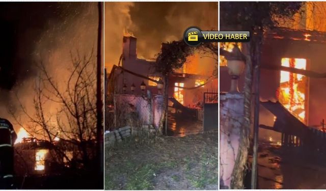 Ilgaz'da geceyi alevler aydınlattı: 2 ev kül oldu!
