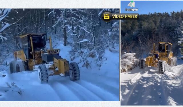 Taşköprü'de Kışla Mücadele: Orman Yollarında Yoğun Mesai