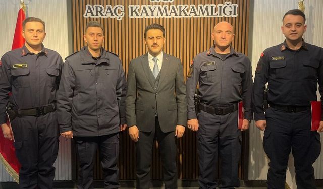 İlçenin huzuru için görev başındalar: Araç’ta jandarmaya taltif
