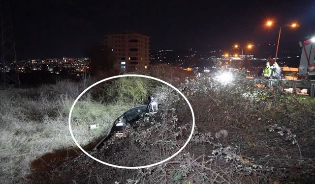 Korkutan Kaza: Otomobil 3 Metre Yükseklikten Aşağı Uçtu
