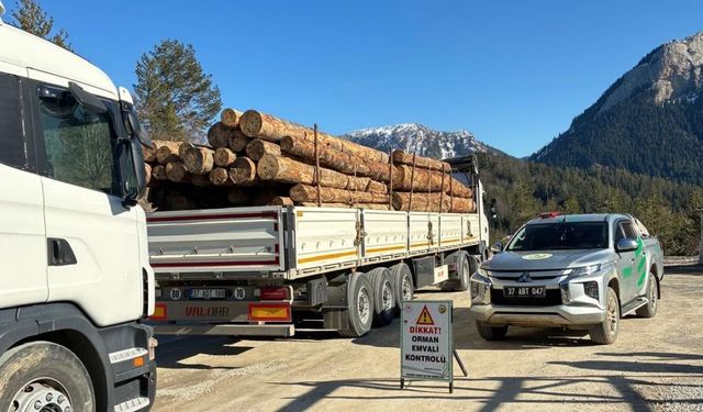Bozkurt’ta orman emvali denetimi: Araçlar tek tek kontrol edildi