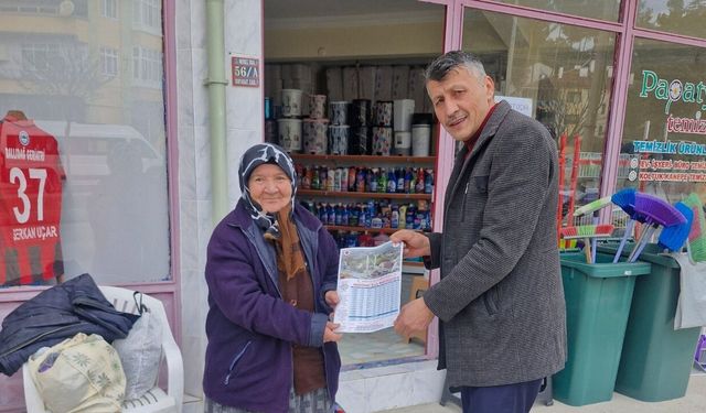 Hanönü’de Ramazan öncesi esnafa imsakiye dağıtıldı