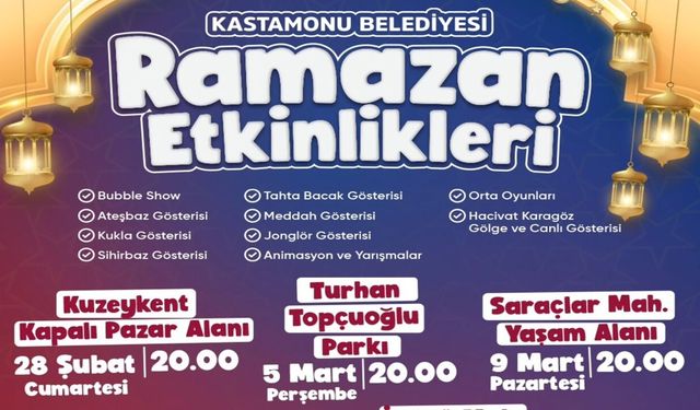 Kastamonu’da Ramazan etkinlikleri 28 Şubat’ta başlıyor