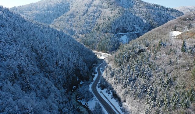 Kastamonu'da Küre Dağları Beyaza Büründü