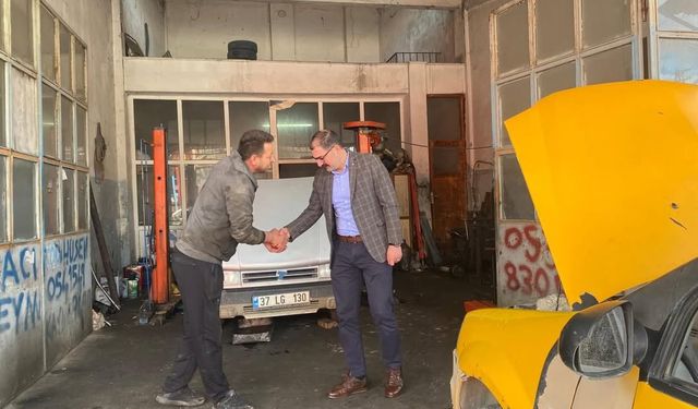 Taşköprü Sanayi Sitesi'ni ziyaret etti: Esnafın talep ve önerilerini dinledi