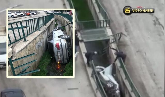 Kastamonu plakalı otomobil dereye uçtu: 265 bin lira ceza!