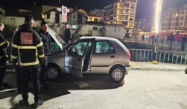 Kastamonu'da seyir halindeki otomobil alevlere teslim oldu