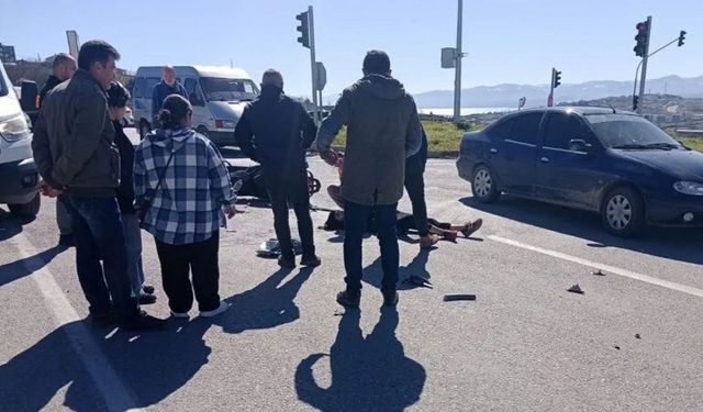 Feci çarpışma: Genç motosiklet sürücüsü ağır yaralandı